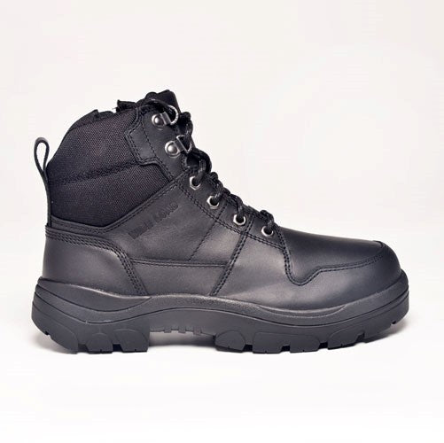 590BZN | Non Safety Black Side Zip Lace Boot (15cm)