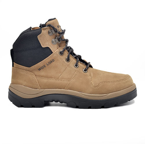 590TZN | Non Safety Taupe Side Zip Lace Boot (15cm)