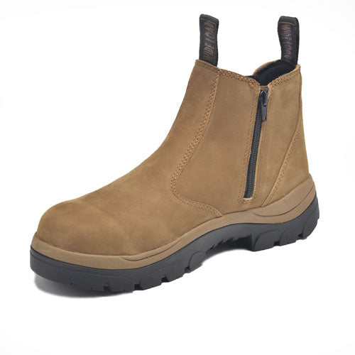 390TZN | Non Safety Taupe Side Elastic Boot + Zip