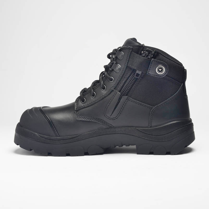 690BZ | BLACK – SIDE ZIP – 1 5 CM (6”) | Wide Load Safety Boots NZ 