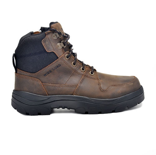 590CZN | Non Safety Crazy Horse Brown Side Zip Lace Boot (15cm)