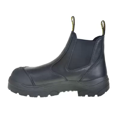 490BPO - Black Pull On Safety Boot side view